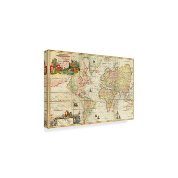Vintage Lavoie 'World Map' Canvas Art,22x32